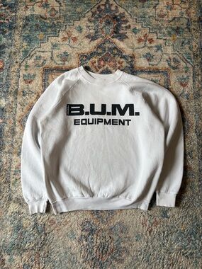 Vintage B.U.M Equipment Pullover Crewneck Large
